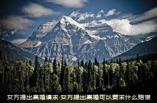 女方提出离婚请求（女方提出离婚可以要求什么赔偿）