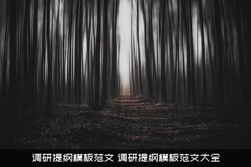调研提纲模板范文（调研提纲模板范文大全）