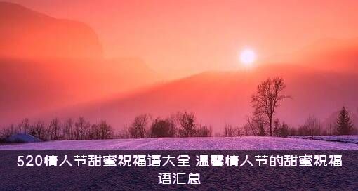 520情人节甜蜜祝福语大全（温馨情人节的甜蜜祝福语汇总）