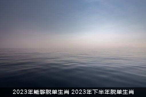 2023年能够脱单生肖（2023年下半年脱单生肖）