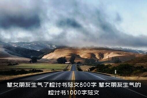 惹女朋友生气了检讨书范文800字（惹女朋友生气的检讨书1000字范文）