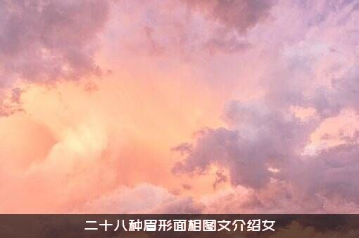 二十八种眉形面相图文介绍女