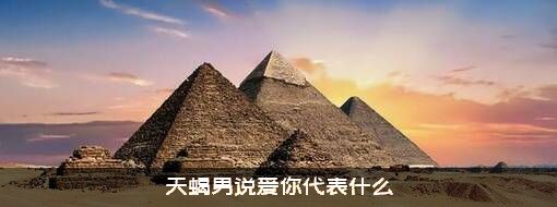 天蝎男说爱你代表什么
