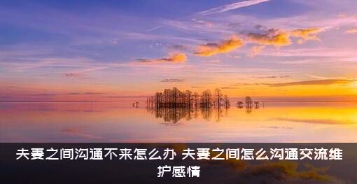 夫妻之间沟通不来怎么办（夫妻之间怎么沟通交流维护感情）