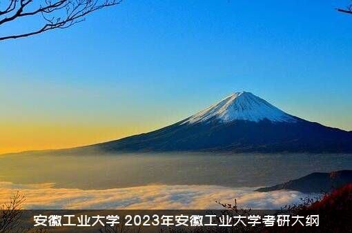 安徽工业大学（2023年安徽工业大学考研大纲）