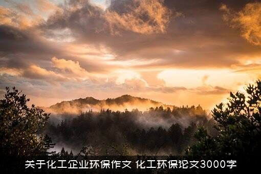 关于化工企业环保作文（化工环保论文3000字）