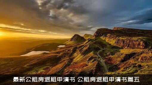 最新公租房退租申请书（公租房退租申请书篇五）