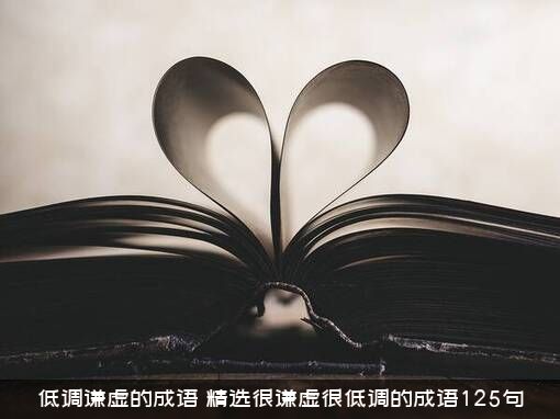 低调谦虚的成语（精选很谦虚很低调的成语125句）