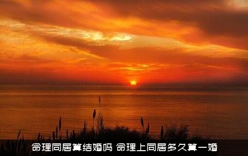 命理同居算结婚吗？命理上同居多久算一婚？