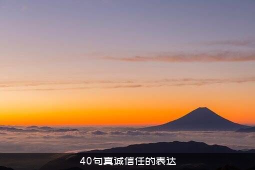 40句真诚信任的表达