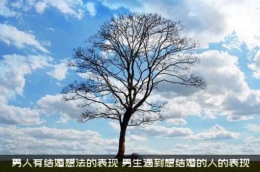男人有结婚想法的表现（男生遇到想结婚的人的表现）