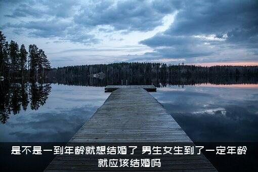 是不是一到年龄就想结婚了？男生女生到了一定年龄就应该结婚吗？