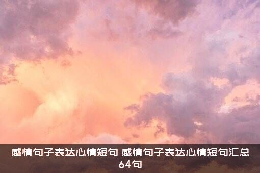 感情句子表达心情短句（感情句子表达心情短句汇总64句）