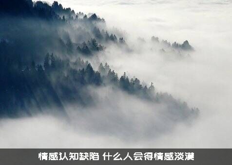 情感认知缺陷（什么人会得情感淡漠）