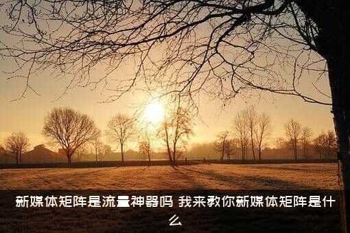 新媒体矩阵是流量神器吗（我来教你新媒体矩阵是什么）
