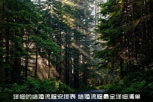 详细的结婚流程安排表（结婚流程最全详细清单）