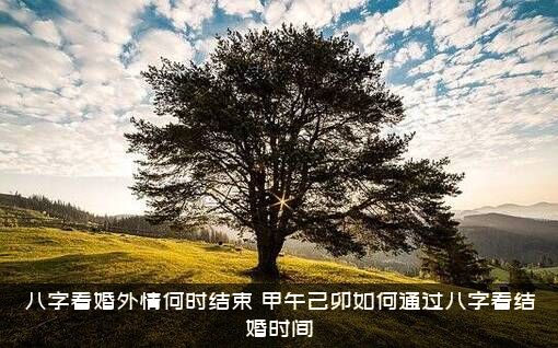 八字看婚外情何时结束（甲午己卯如何通过八字看结婚时间）
