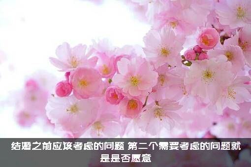 结婚之前应该考虑的问题（第二个需要考虑的问题就是是否愿意）