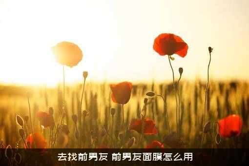 去找前男友（前男友面膜怎么用）