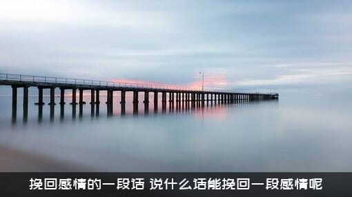 挽回感情的一段话（说什么话能挽回一段感情呢）