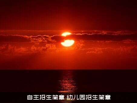 自主招生简章（幼儿园招生简章）