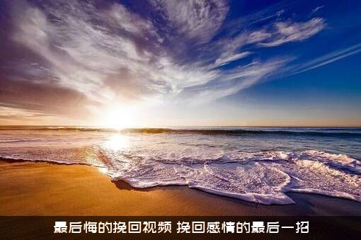最后悔的挽回视频（挽回感情的最后一招）