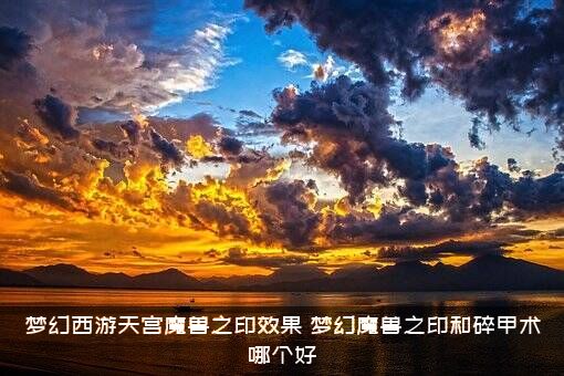梦幻西游天宫魔兽之印效果（梦幻魔兽之印和碎甲术哪个好）