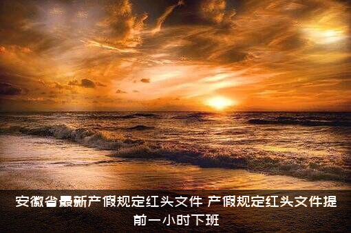 安徽省最新产假规定红头文件（产假规定红头文件提前一小时下班）