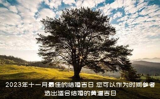 2023年十一月最佳的结婚吉日，您可以作为时间参考选出适合结婚的黄道吉日？