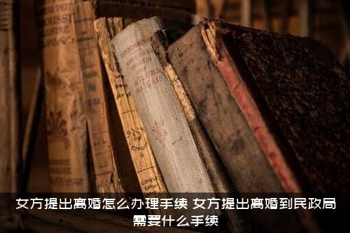 女方提出离婚怎么办理手续？女方提出离婚到民政局需要什么手续？