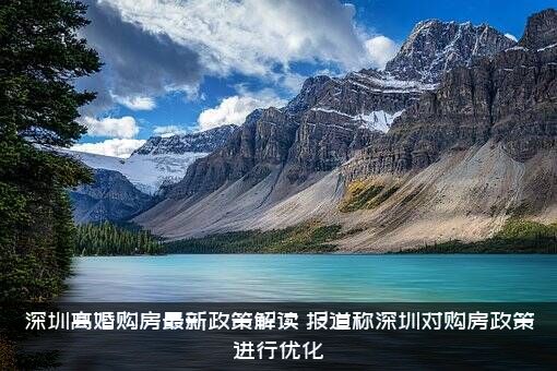 深圳离婚购房最新政策解读，报道称深圳对购房政策进行优化