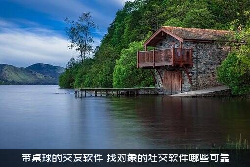 带桌球的交友软件（找对象的社交软件哪些可靠）