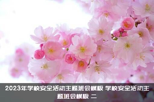 2023年学校安全活动主题班会模板，学校安全活动主题班会模板，二