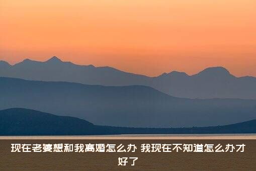 现在老婆想和我离婚怎么办？我现在不知道怎么办才好了？