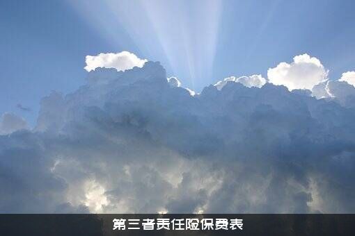 第三者责任险保费表