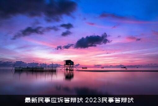 最新民事应诉答辩状（2023民事答辩状）