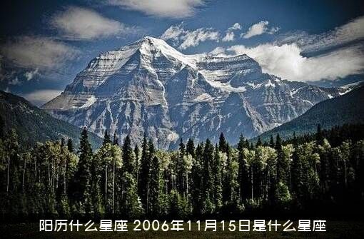 阳历什么星座（2006年11月15日是什么星座）