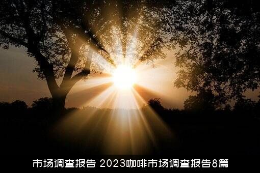 市场调查报告（2023咖啡市场调查报告8篇）