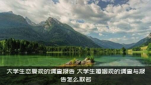 大学生恋爱观的调查报告（大学生婚姻观的调查与报告怎么取名）