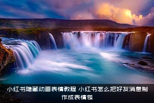 小红书隐藏动画表情教程（小红书怎么把好友消息制作成表情包）
