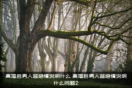 离婚后男人越绝情说明什么？离婚后男人越绝情说明什么问题2？