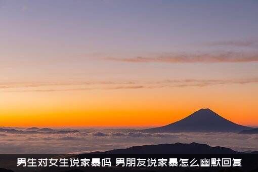 男生对女生说家暴吗？男朋友说家暴怎么幽默回复？