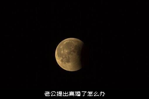 老公提出离婚了怎么办