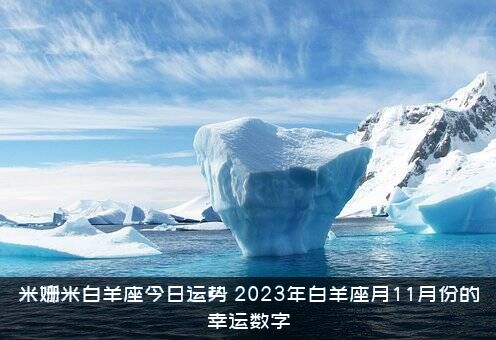 米姗米白羊座今日运势（2023年白羊座月11月份的幸运数字）