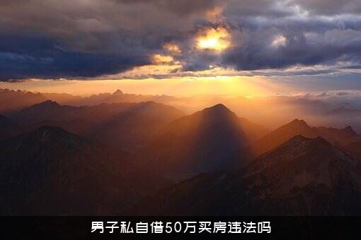 男子私自借50万买房违法吗？
