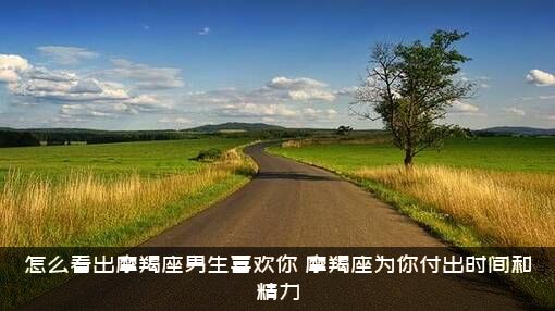 怎么看出摩羯座男生喜欢你？摩羯座为你付出时间和精力