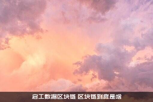 启工数据区块链（区块链到底是啥）