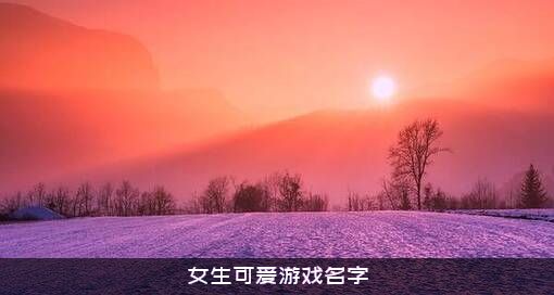 女生可爱游戏名字