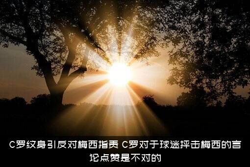 C罗纹身引反对梅西指责，C罗对于球迷抨击梅西的言论点赞是不对的？