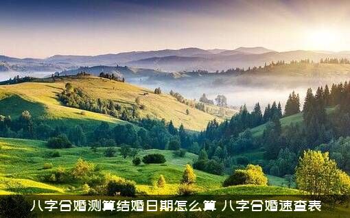 八字合婚测算结婚日期怎么算？八字合婚速查表